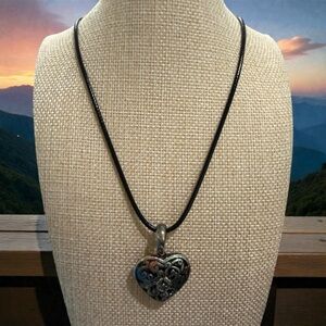 Elegant Silver Heart Pendant Necklace